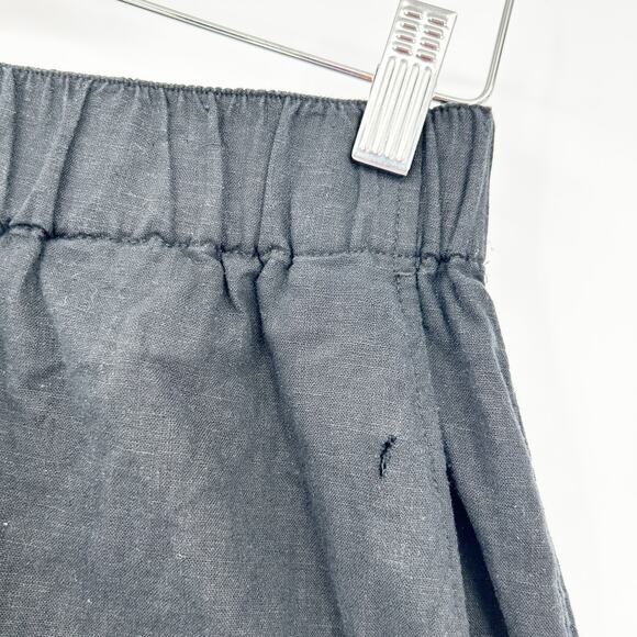 Madewell Womens Beachy‎ Lounge Linen Blend Pull On Wide Leg Pants Size M Black - Picture 5 of 9